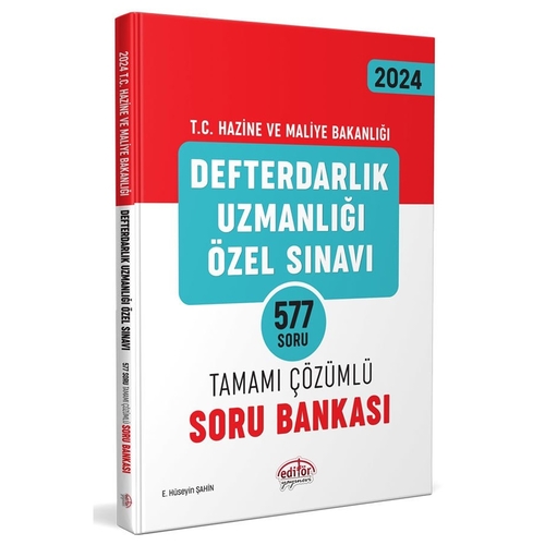GYS Defterdarlık Uzmanlığı Özel Sınavı Soru Bankası Editör Yayınları 2024