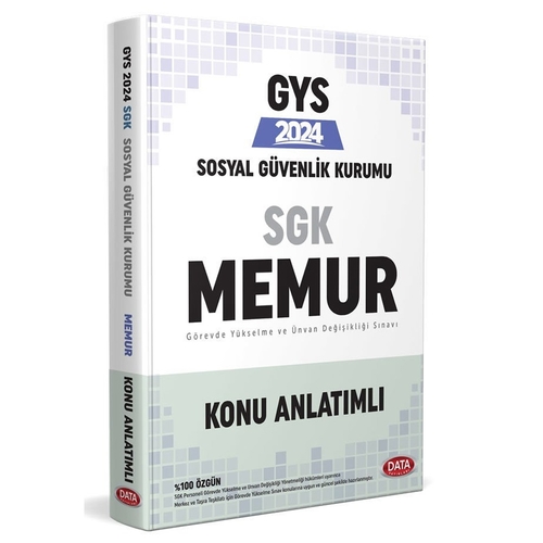 GYS Sosyal Güvenlik Kurumu SGK Memur Konu Anlatımlı Data Yayınları 2024