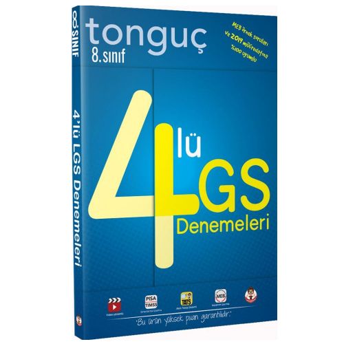 8. Sınıf 4\'lü LGS Denemeleri Tonguç Akademi Yayınları