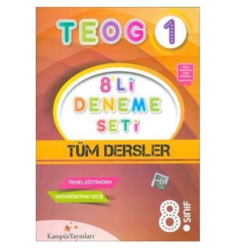 8. Sınıf TEOG 1 8\'li Deneme Sınavı Kampüs Yayınları