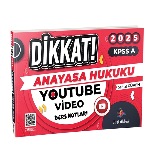 Dikkat KPSS A Anayasa Hukuku Video Ders Notları Dizgi Kitap Yayınları 2025