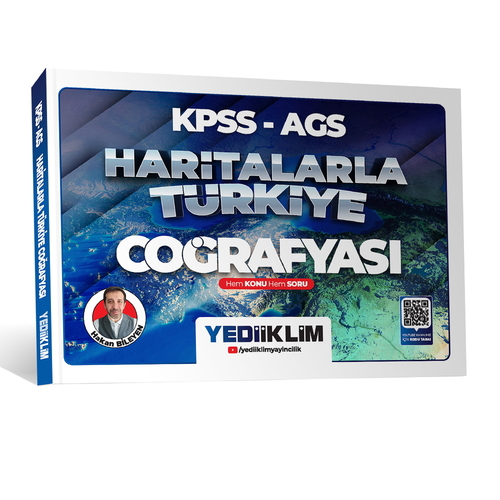 KPSS AGS Haritalarla Türkiye Coğrafyası Hem Konu Hem Soru Yediiklim Yayınları 2026