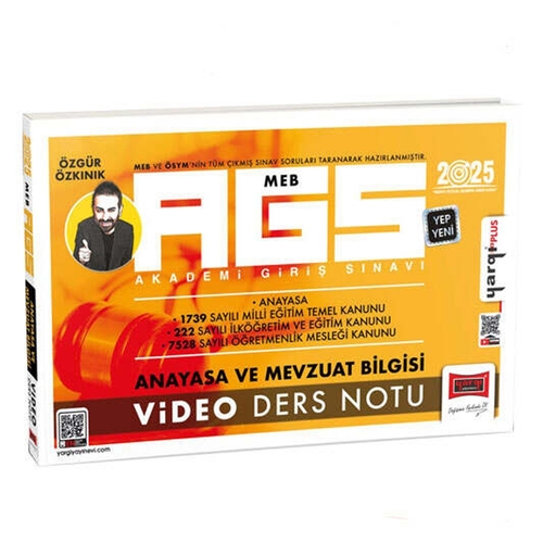 MEB AGS Anayasa ve Mevzuat Bilgisi Video Ders Notu Yargı Yayınları 2025