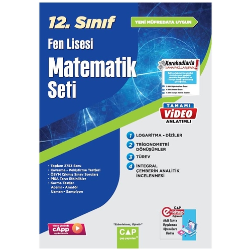 12. Sınıf Fen Lisesi Matematik Seti Çap Yayınları