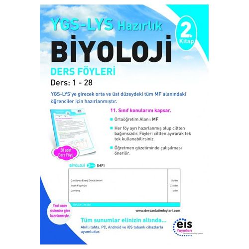 YGS - LYS Biyoloji 2. Kitap Ders Anlatım Föyleri EİS Yayınları