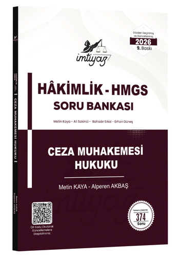 Hakimlik HMGS Ceza Muhakemesi Hukuku Soru Bankası İmtiyaz Yayınları 2026