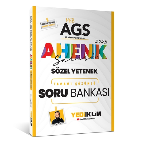 MEB AGS Sözel Yetenek Ahenk Serisi Soru Bankası Yediiklim Yayınları 2025