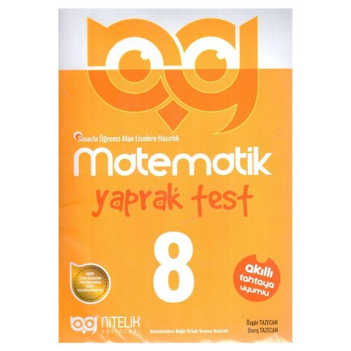 8. Sınıf Matematik Yaprak Test Nitelik Yayınları