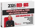  MEB AGS Eğitimin Temelleri ve Türk Milli Eğitim Sistemi Konu Anlatım Kitabı 2 Hoca Kafası Yayınları 2026