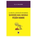 İşverenin Haklı Nedenle Fesih Hakkı - Cihan Kırpık