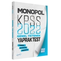  KPSS Genel Yetenek Çek Kopar Yaprak Test Monopol Yayınları 2022