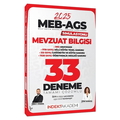  MEB AGS Simülasyonu Mevzuat Bilgisi 33 Deneme Çözümlü İndeks Akademi Yayınları 2025