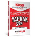  KPSS Ortaöğretim Ön Lisans Genel Kültür Vatandaşlık Çek Kopart Yaprak Test Yediiklim Yayınları 2026