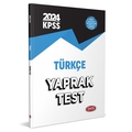 KPSS Türkçe Yaprak Test Data Yayınları 2024