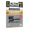 AYT Türk Dili ve Edebiyatı ve Sosyal Bilimler 1 Komisyondan 5×40 Deneme Sınavı Altın Karma Yayınları