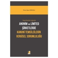  Anonim ve Limited Şirketlerde Kanuni Temsilcilerin Vergisel Sorumluluğu - Ömer Alper Köroğlu