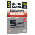 AYT Fen Bilimleri Komisyondan 5×40 Deneme Sınavı Altın Karma Yayınları