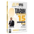  KPSS Tarih Simülasyonu 15 Deneme Tamamı Çözümlü İndeks Akademi Yayınları 2025