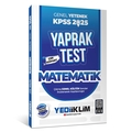  KPSS Genel Yetenek Matematik Çek Kopart Yaprak Test Yediiklim Yayınları 2025