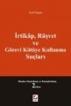 İrtikap ve Rüşvet Suçları - İzzet Özgenç