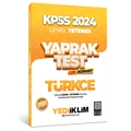 KPSS Genel Yetenek Türkçe Çek Kopart Yaprak Test Yediiklim Yayınları 2024