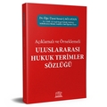 Uluslararası Hukuk Terimler Sözlüğü - Sezai Çağlayan