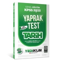  KPSS Genel Kültür Tarih Çek Kopart Yaprak Test Yediiklim Yayınları 2025