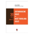 Seri Muhakeme Usulü ile Basit Yargılama Usulü - Ahmet Kezer