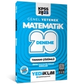  KPSS Genel Yetenek Matematik Tamamı Çözümlü 20 Deneme Yediiklim Yayınları 2025