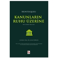 Kanunların Ruhu Üzerine Montesquieu - Şevki Özbilen