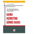 Kamu Hizmetine Girme Hakkı - Yasin Sezer