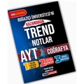 YKS AYT Coğrafya Boğaziçi Üniversitesini Kazandıran Trend Notlar Trend Akademi Yayınları 2021